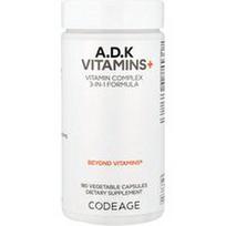 Codeage, A, D, K vitaminai+, 180 daržovių kapsulių