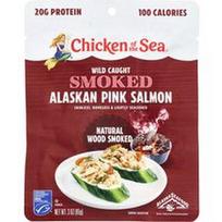 Chicken of the Sea, Laukinė rūkyta Aliaskos rožinė lašiša, natūrali mediena rūkyta, 3 uncijos (85 g)