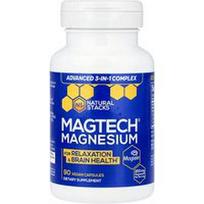 Natural Stacks, MagTech®, magnis, 90 veganiškų kapsulių (66,6 mg vienoje kapsulėje)