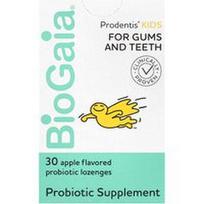 BioGaia, Prodentis Kids®, Probiotinės pastilės, obuolys, 200 milijonų KSV, 30 pastilių