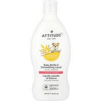 ATTITUDE, Kūdikių buteliukas ir indų ploviklis, bekvapis, 23.6 fl oz (700 ml)