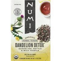 Numi Tea, Ekologiška kiaulpienių arbata „Numi Tea Organic Dandelion Detox™“, be kofeino, 16 maišelių (be GMO), 32 g