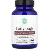 Ora, Lady Bugs, Moterų probiotikai ir prebiotikai, 60 kapsulių