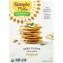 Simple Mills, Ekologiški sėklų miltų krekeriai, originalūs, 4.25 uncijos (120 g)