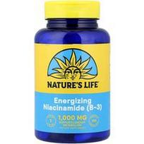 Nature's Life, Energiją suteikiantis niacinamidas (vitaminas B-3), 1000 mg, 100 tablečių