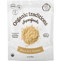 Organic Traditions, Supermaistas, Maca X-6 milteliai, 150 g