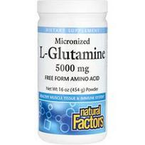 Natural Factors, Mikronizuoti L-glutamino milteliai, 16 uncijų (454 g)