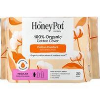 The Honey Pot Company, 100 % ekologiškos medvilnės užvalkalas, nežoliniai įklotai su sparneliais, įprasti, 20 vnt.