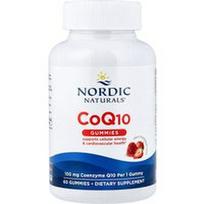 Nordic Naturals, CoQ10 guminukai, braškės, 100 mg, 60 guminukų