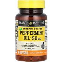 Mason Natural, Pipirmėčių aliejus, padengtas žarnynu, 50 mg, 90 minkštųjų gelių