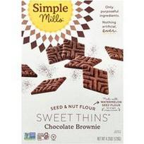 Simple Mills, Sėklų ir riešutų miltai, saldūs ploni®, šokoladinis pyragas, 4.25 uncijos (120 g)
