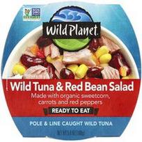 Wild Planet, Laukinių tunų ir raudonųjų pupelių salotos, 5.6 uncijos (160 g)