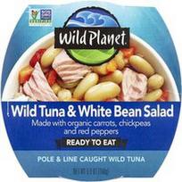Wild Planet, Laukinių tunų ir baltųjų pupelių salotos, 5.6 uncijos (160 g)