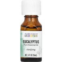 Aura Cacia, Grynas eterinis aliejus, eukaliptas, 0,5 fl oz (15 ml)