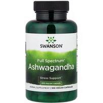 Swanson Vitamins, „Full Spectrum®“ ašvaganda, 450 mg, 100 veganiškų kapsulių