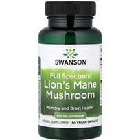 Swanson Vitamins, Pilno spektro® liūto karčių grybas, 500 mg, 60 kapsulių