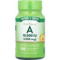 Nature's Truth, Vitaminas A, didelio stiprumo, 3 000 mcg (10 000 TV), 100 greito atpalaidavimo minkštųjų gelių