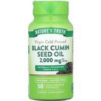 Nature's Truth, Juodųjų kmynų sėklų aliejus, 50 greito atpalaidavimo minkštųjų gelių (1 000 mg vienam minkštam geliui)