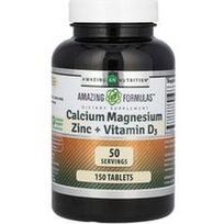 Amazing Nutrition, Nuostabios formulės, kalcis magnis cinkas + vitaminas D3, 150 tablečių