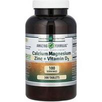Amazing Nutrition, Nuostabios formulės, kalcis magnis cinkas + vitaminas D3, 300 tablečių