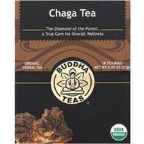 Buddha Teas, Ekologiška žolelių arbata, Chaga, be kofeino, 18 arbatos maišelių, 0.95 oz (27 g)