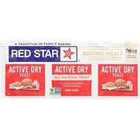 Red Star, Aktyvios sausos mielės, 3 juostelės, po 0.25 uncijos (7 g)