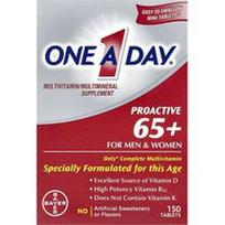 One-A-Day, Proactive 65+ vyrams ir moterims, multivitaminų / multimineralų papildas, 150 tablečių