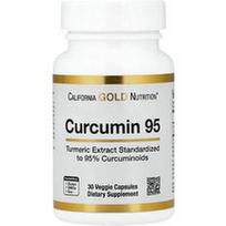 California Gold Nutrition, Kurkuminas 95, 30 daržovių kapsulių (500 mg vienoje kapsulėje)