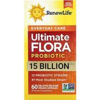 Renew Life, Ultimate Flora™, kasdienės priežiūros probiotikas, 60 uždelsto atpalaidavimo veganiškų kapsulių