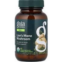 Gaia Herbs, Lion's Mane grybas, 40 veganiškų kapsulių