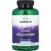 Swanson Vitamins, Cinko gliukonatas, 50 mg, 250 kapsulių