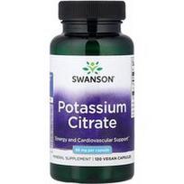 Swanson Vitamins, Kalio citratas, 99 mg, 120 kapsulių