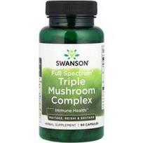 Swanson Vitamins, Pilno spektro® trigubas grybų kompleksas, 60 kapsulių