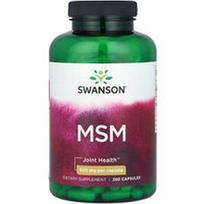 Swanson Vitamins, MSM, 500 mg, 250 kapsulių