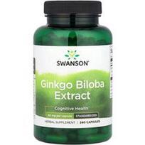 Swanson Vitamins, Ginkmedžio ekstraktas, 60 mg, 240 kapsulių