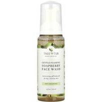 Tree To Tub, Muilo uogų švelnus putojantis veido prausiklis, sausai, jautriai odai, žalias bekvapis, 4 fl oz (120 ml)