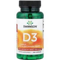 Swanson Vitamins, Vitaminas D3, didelio stiprumo, 25 mcg (1 000 TV), 250 kapsulių