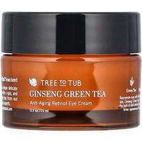 Tree To Tub, Ženšenio žalioji arbata, senėjimą stabdantis retinolio paakių kremas, 0.5 uncijos (15 ml)
