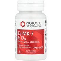 Protocol for Life Balance, K2 MK-7 ir D3, 60 kapsulių