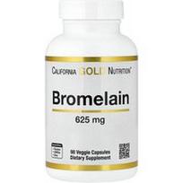 California Gold Nutrition, Bromelainas, 625 mg, 90 daržovių kapsulių