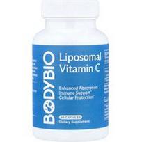 BodyBio, Liposominis vitaminas C, 60 kapsulių (500 mg vienoje kapsulėje)