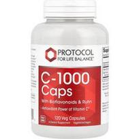 Protocol for Life Balance, C-1000 kapsulių su bioflavonoidais ir rutinu, 120 vegetariškų kapsulių
