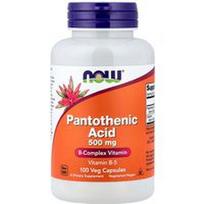 NOW Foods, Pantoteno rūgštis, 500 mg, 100 daržovių kapsulių