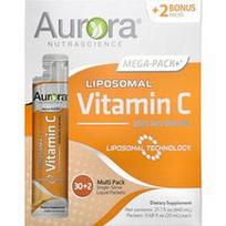 Aurora Nutrascience, Mega-Pack+®, liposominis vitaminas C, 32 pakuotės, po 20 ml