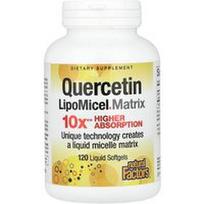 Natural Factors, Quercetin LipoMicel Matrix, 250 mg, 120 skystų minkštųjų gelių