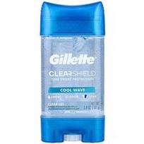 Gillette, „Clear Shield“, antiperspirantas-dezodorantas, skaidrus gelis, „Cool Wave“, 107 g
