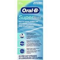 Oral-B, Super siūlas™, mėtos, 50 iš anksto supjaustytų sruogų