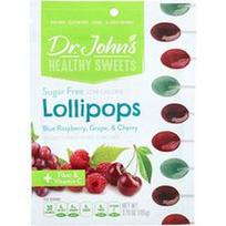 Dr. John's Healthy Sweets, Ledinukai, + skaidulos ir vitaminas C, mėlynosios avietės, vynuogės ir vyšnios, 3.70 uncijos (105 g)