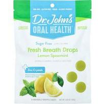 Dr. John's Healthy Sweets, Burnos sveikata™, gaivaus kvapo lašai, + cinko kristalai, citrinų šaltmėtė, be cukraus, 24 atskirai supakuoti saldainiai, 3.85 oz (109 g)