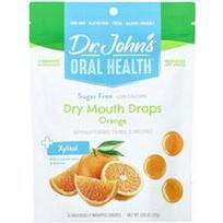 Dr. John's Healthy Sweets, burnos sveikata™, burnos džiūvimo lašai, + ksilitolis, apelsinas, 24 atskirai supakuoti saldainiai. 3.85 uncijos (109 g)